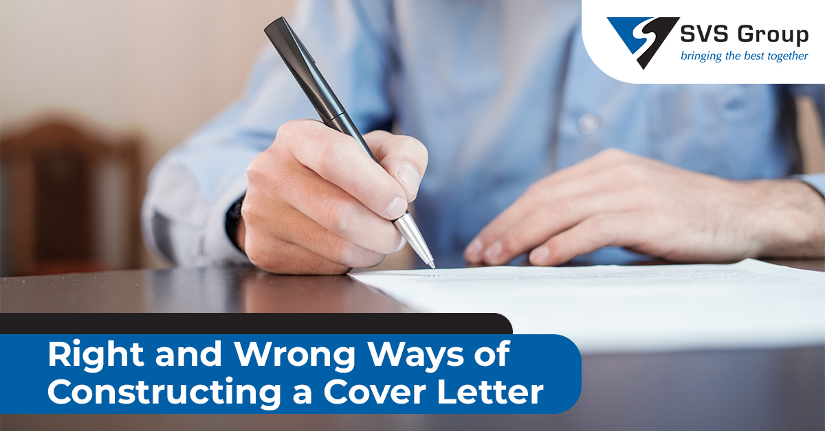 The Right Way to Construct a Cover Letter