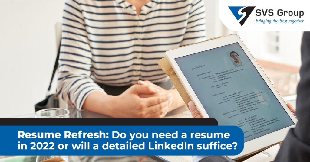Should You Apply with Your LinkedIn Profile Instead of Your Resume? SVS Group